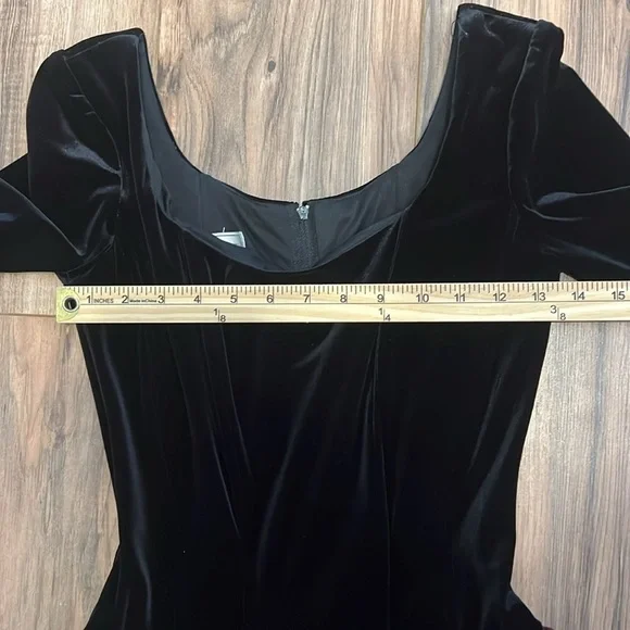 Jessica McClintock Vintage Velvet & Taffeta Gown Size 8 Victorian Cosplay Dress - Picture 11 of 16